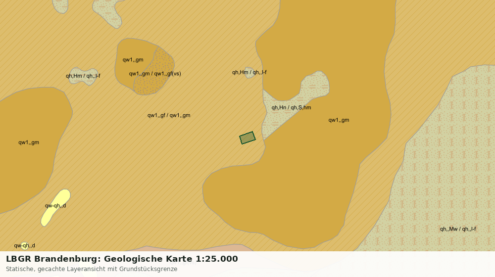 Statische Kartenansicht: LBGR Brandenburg: Geologische Karte 1:25.000