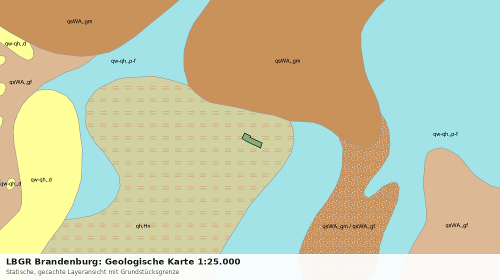 Statische Kartenansicht: LBGR Brandenburg: Geologische Karte 1:25.000