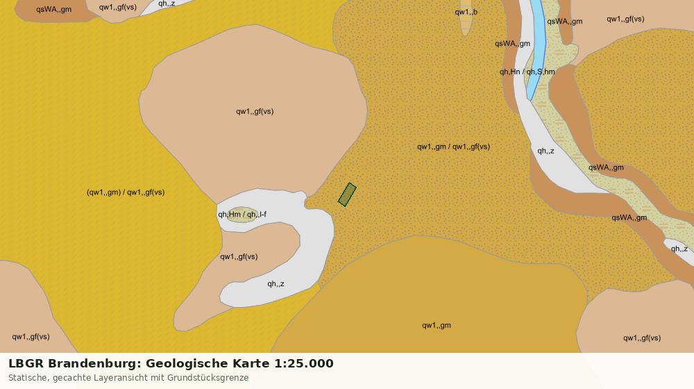 Statische Kartenansicht: LBGR Brandenburg: Geologische Karte 1:25.000