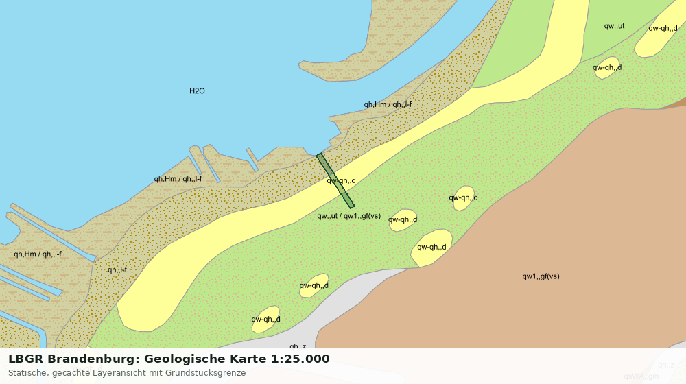 Statische Kartenansicht: LBGR Brandenburg: Geologische Karte 1:25.000