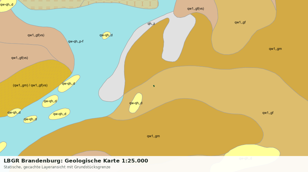 Statische Kartenansicht: LBGR Brandenburg: Geologische Karte 1:25.000