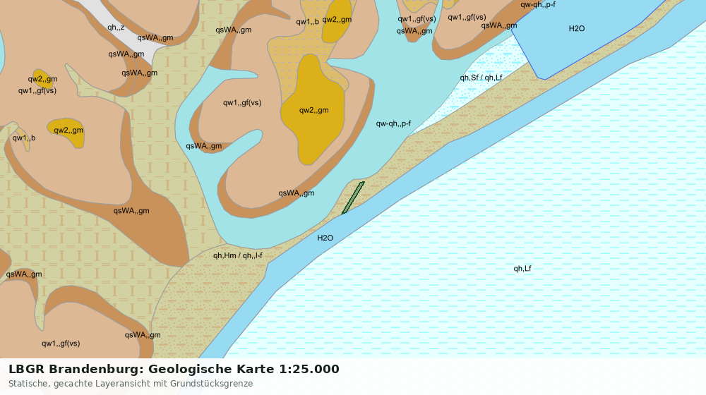 Statische Kartenansicht: LBGR Brandenburg: Geologische Karte 1:25.000