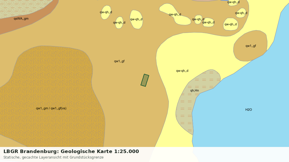 Statische Kartenansicht: LBGR Brandenburg: Geologische Karte 1:25.000