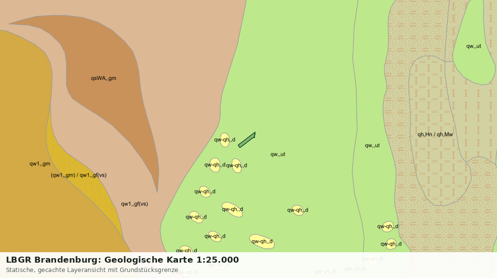Statische Kartenansicht: LBGR Brandenburg: Geologische Karte 1:25.000
