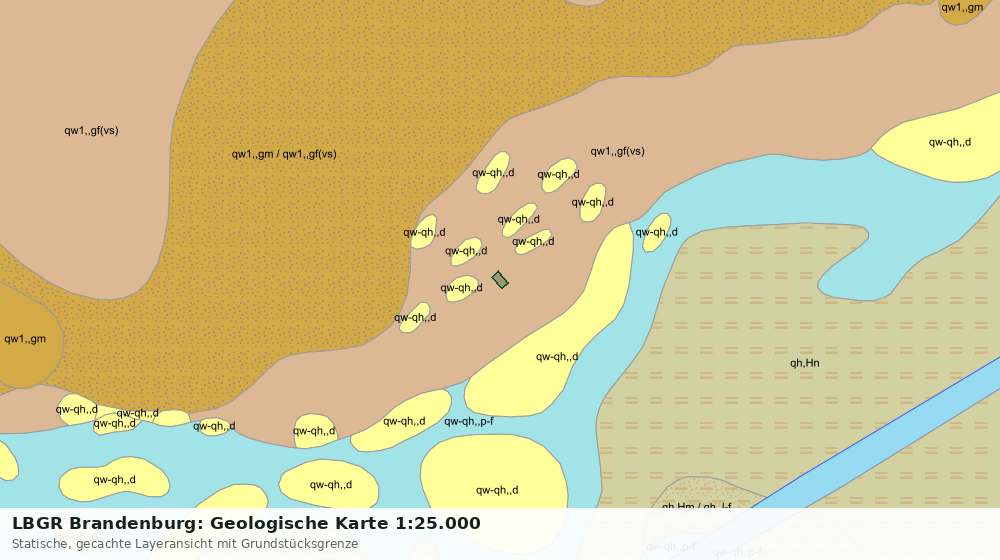 Statische Kartenansicht: LBGR Brandenburg: Geologische Karte 1:25.000