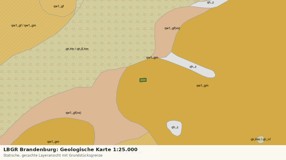 Statische Kartenansicht: LBGR Brandenburg: Geologische Karte 1:25.000