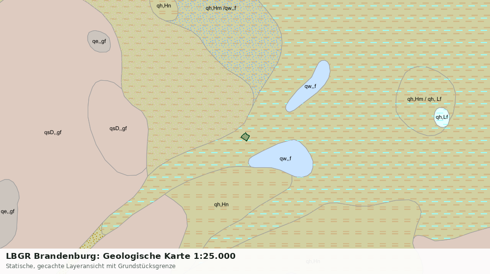 Statische Kartenansicht: LBGR Brandenburg: Geologische Karte 1:25.000