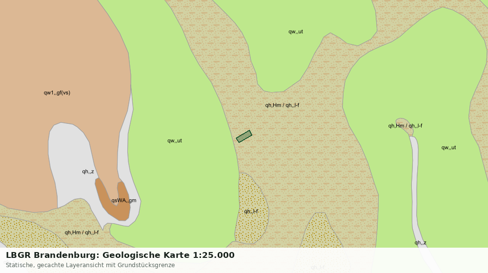 Statische Kartenansicht: LBGR Brandenburg: Geologische Karte 1:25.000