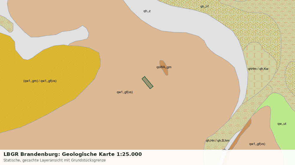 Statische Kartenansicht: LBGR Brandenburg: Geologische Karte 1:25.000