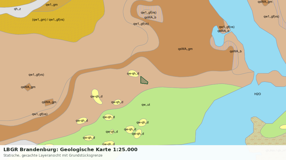 Statische Kartenansicht: LBGR Brandenburg: Geologische Karte 1:25.000