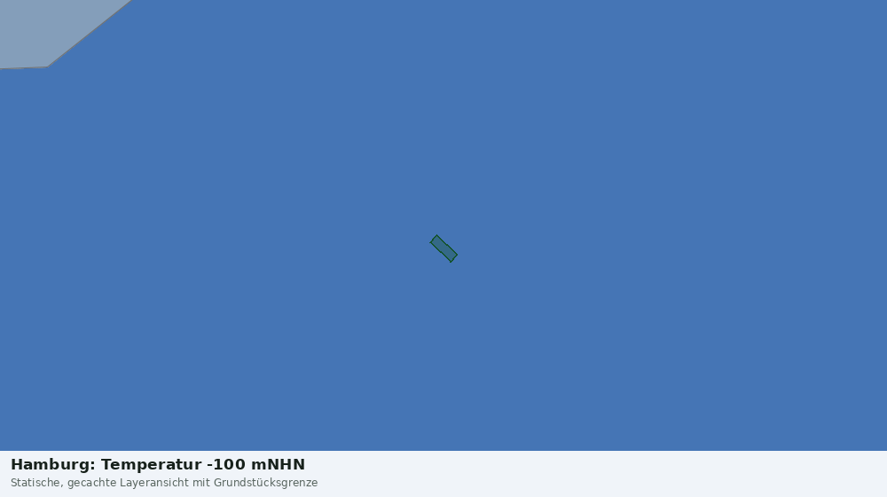 Statische Kartenansicht: Hamburg: Temperatur -100 mNHN
