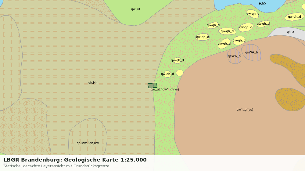 Statische Kartenansicht: LBGR Brandenburg: Geologische Karte 1:25.000