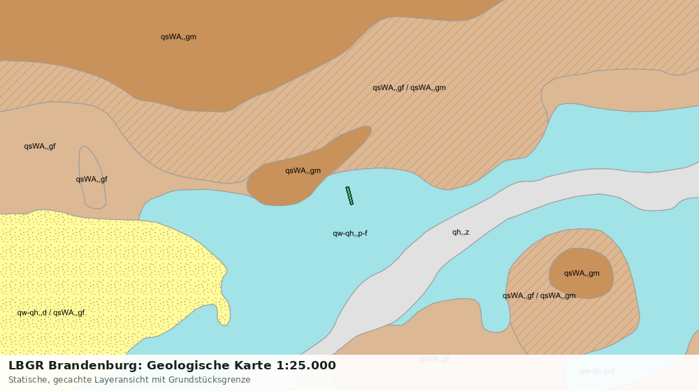 Statische Kartenansicht: LBGR Brandenburg: Geologische Karte 1:25.000