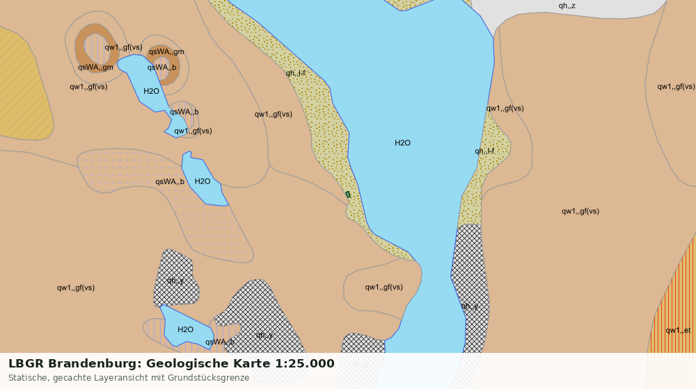 Statische Kartenansicht: LBGR Brandenburg: Geologische Karte 1:25.000