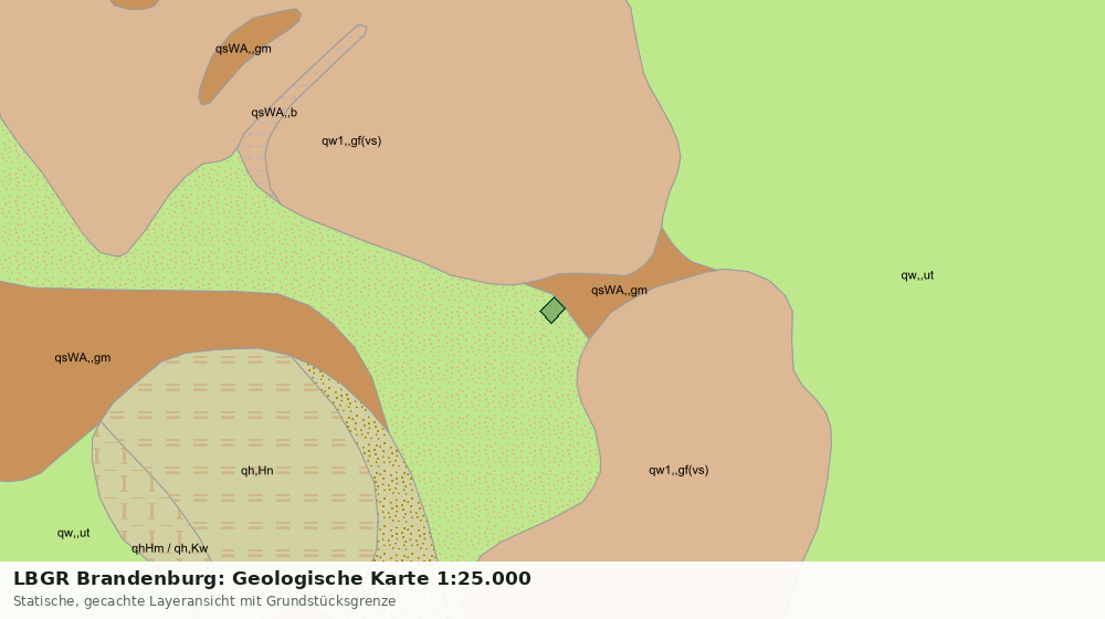 Statische Kartenansicht: LBGR Brandenburg: Geologische Karte 1:25.000