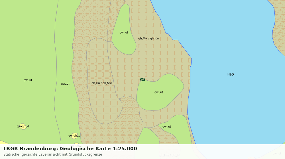 Statische Kartenansicht: LBGR Brandenburg: Geologische Karte 1:25.000