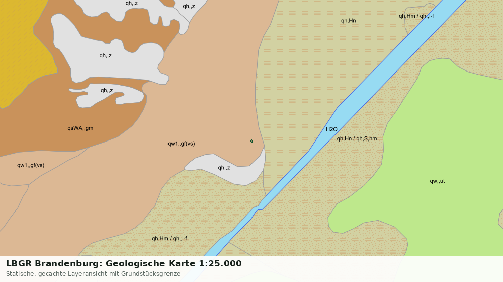Statische Kartenansicht: LBGR Brandenburg: Geologische Karte 1:25.000