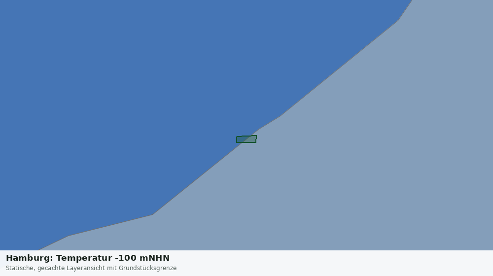 Statische Kartenansicht: Hamburg: Temperatur -100 mNHN