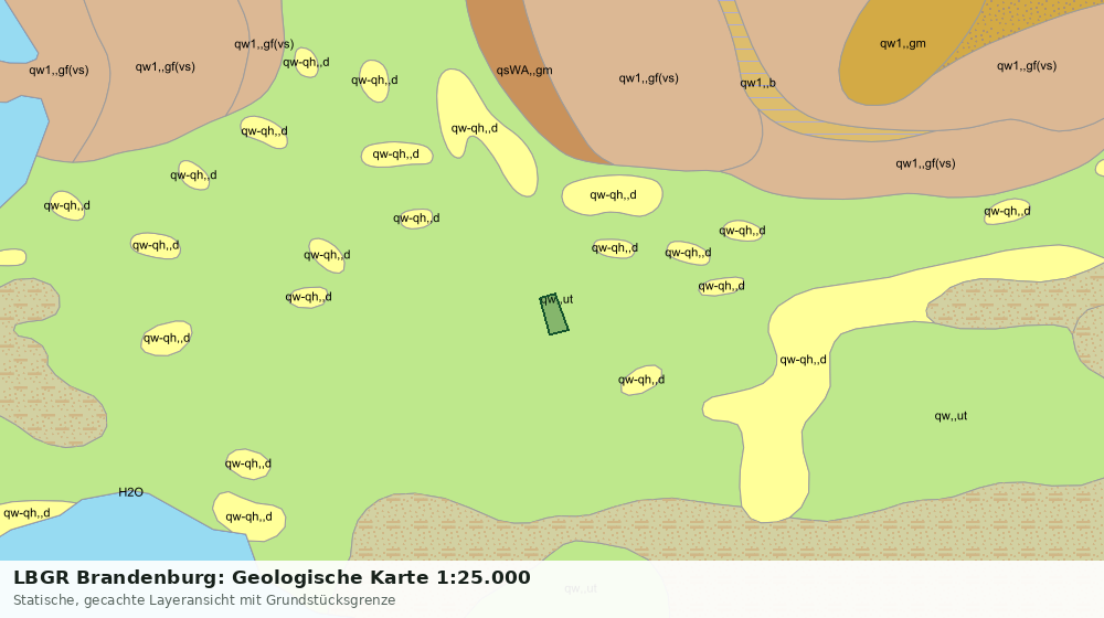 Statische Kartenansicht: LBGR Brandenburg: Geologische Karte 1:25.000