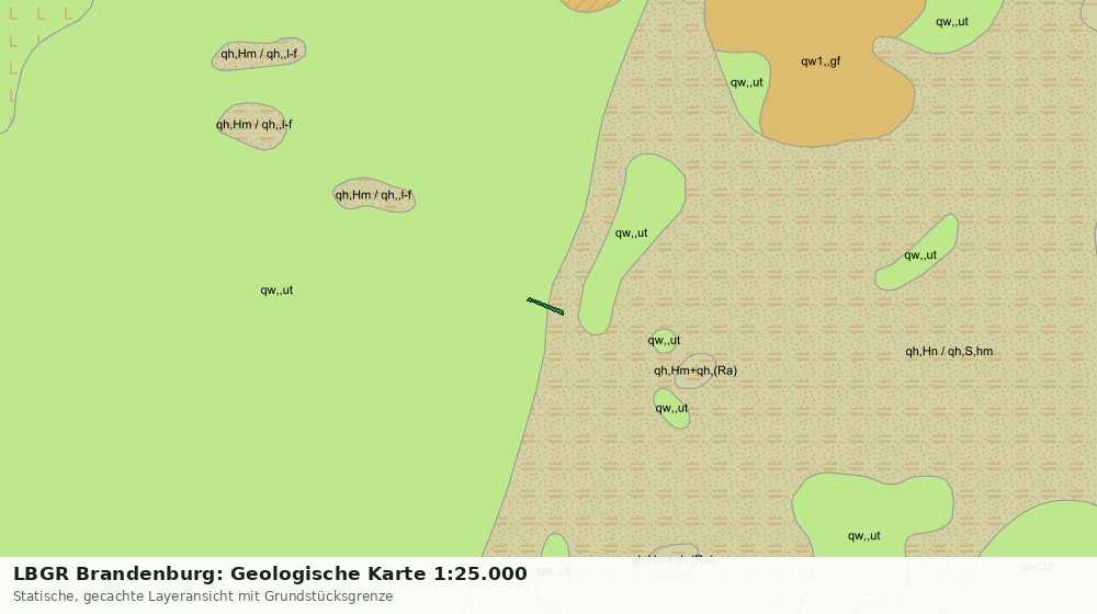 Statische Kartenansicht: LBGR Brandenburg: Geologische Karte 1:25.000