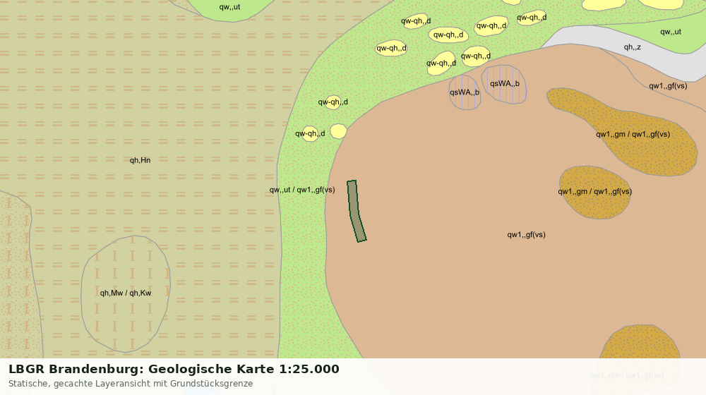 Statische Kartenansicht: LBGR Brandenburg: Geologische Karte 1:25.000