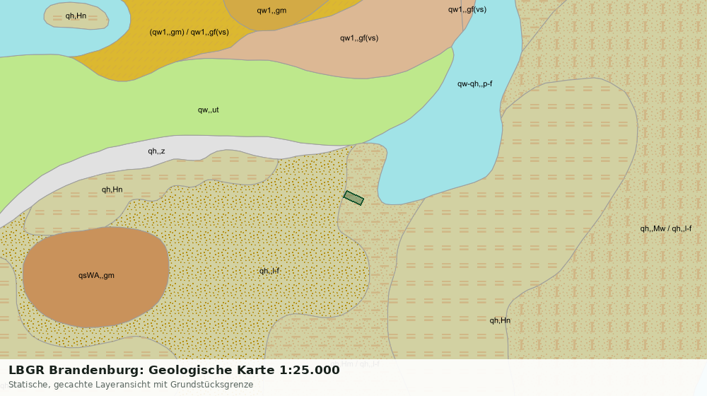 Statische Kartenansicht: LBGR Brandenburg: Geologische Karte 1:25.000