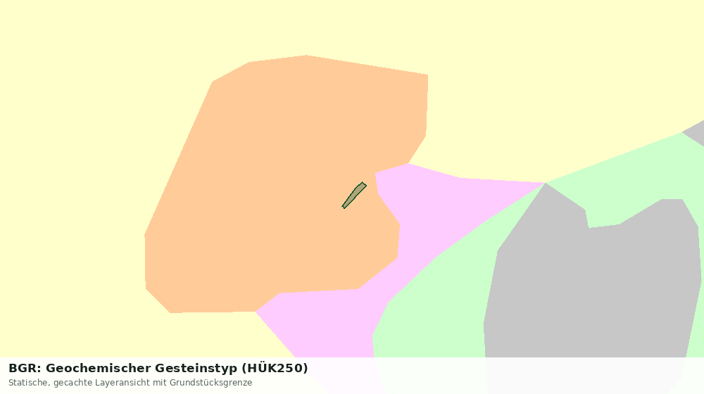 Statische Kartenansicht: BGR: Geochemischer Gesteinstyp (HÜK250)