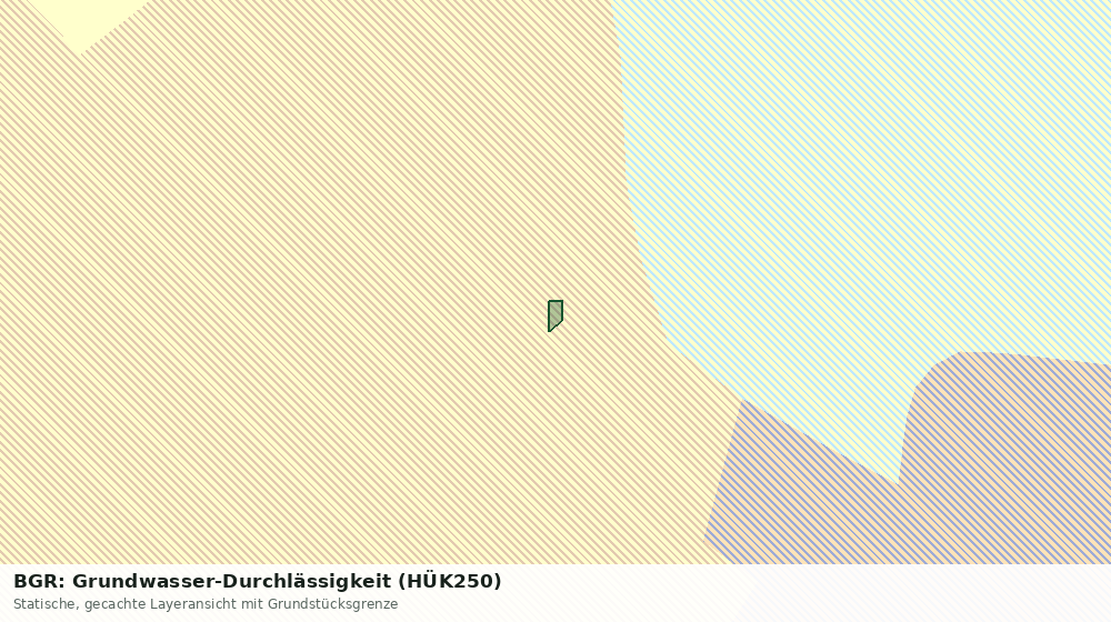 Statische Kartenansicht: BGR: Grundwasser-Durchlässigkeit (HÜK250)