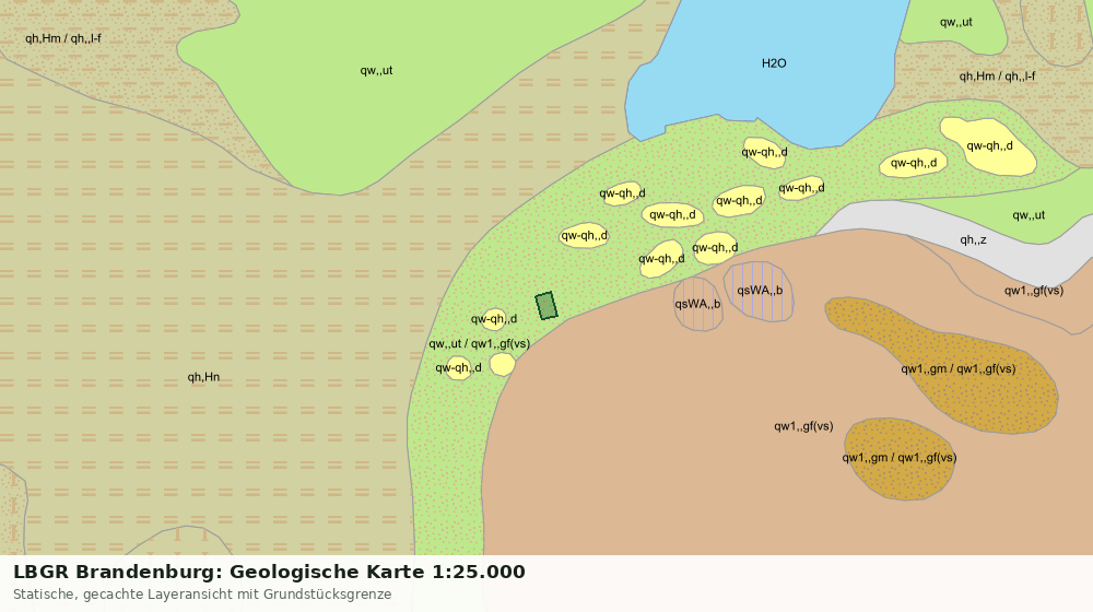 Statische Kartenansicht: LBGR Brandenburg: Geologische Karte 1:25.000