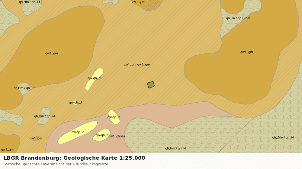 Statische Kartenansicht: LBGR Brandenburg: Geologische Karte 1:25.000