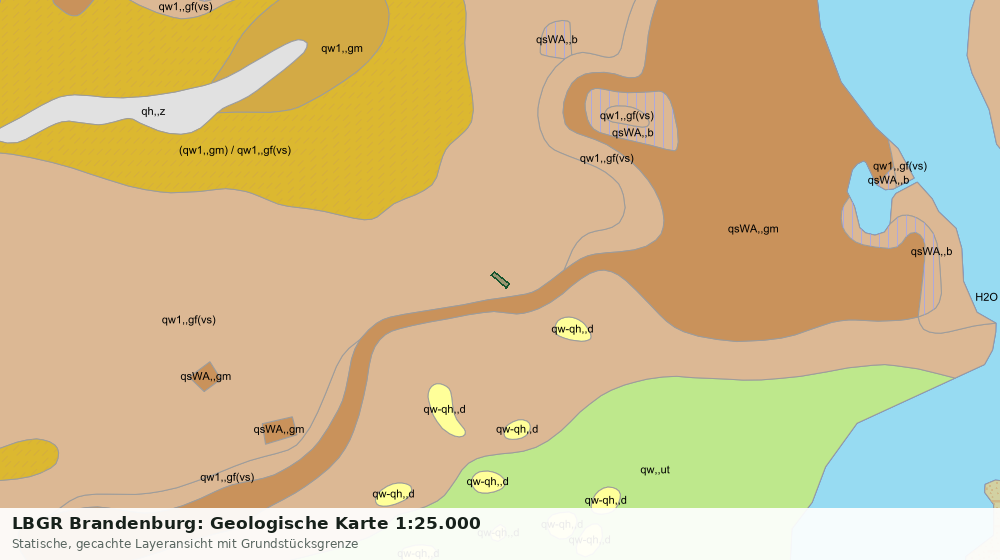 Statische Kartenansicht: LBGR Brandenburg: Geologische Karte 1:25.000