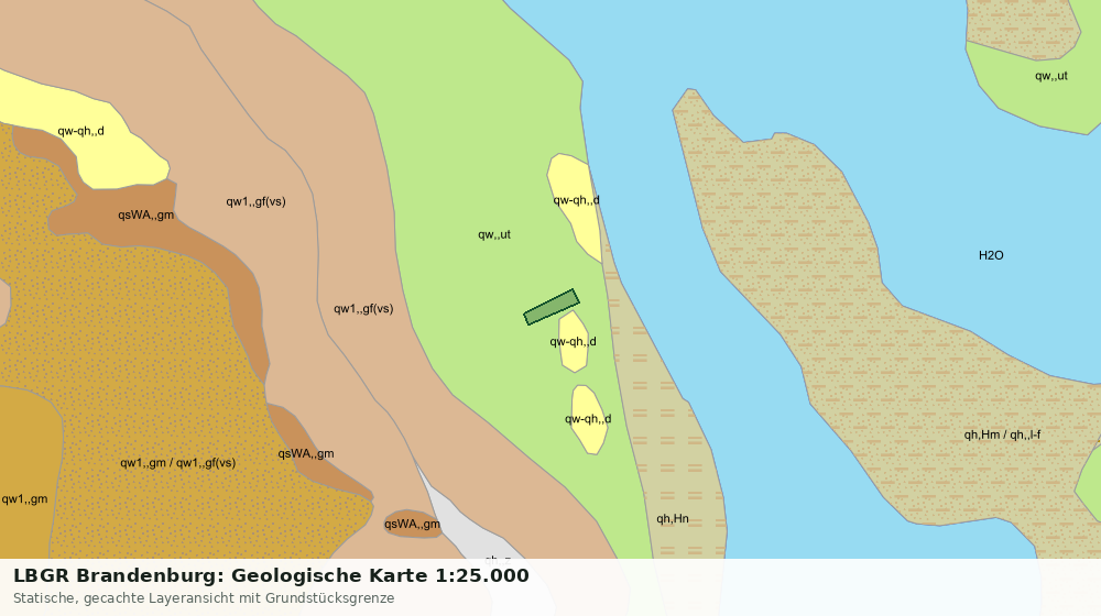Statische Kartenansicht: LBGR Brandenburg: Geologische Karte 1:25.000