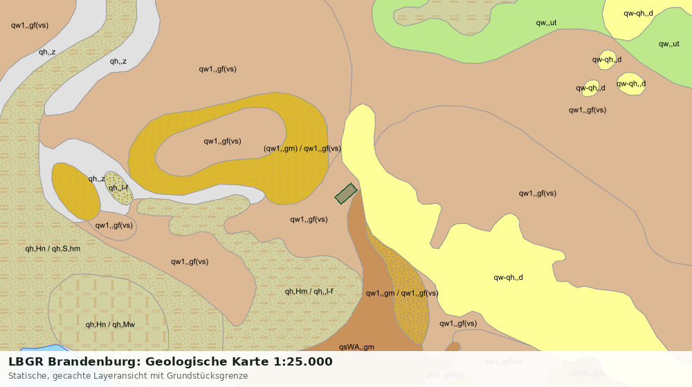 Statische Kartenansicht: LBGR Brandenburg: Geologische Karte 1:25.000