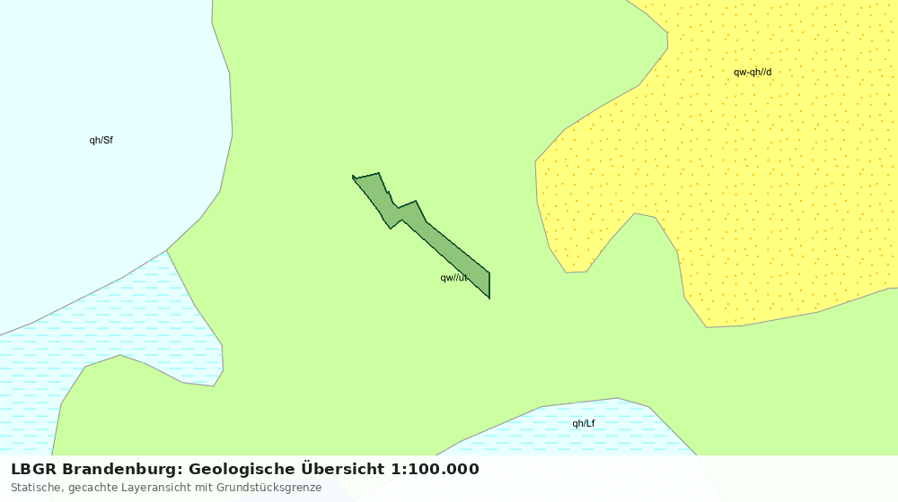 Statische Kartenansicht: LBGR Brandenburg: Geologische Übersicht 1:100.000