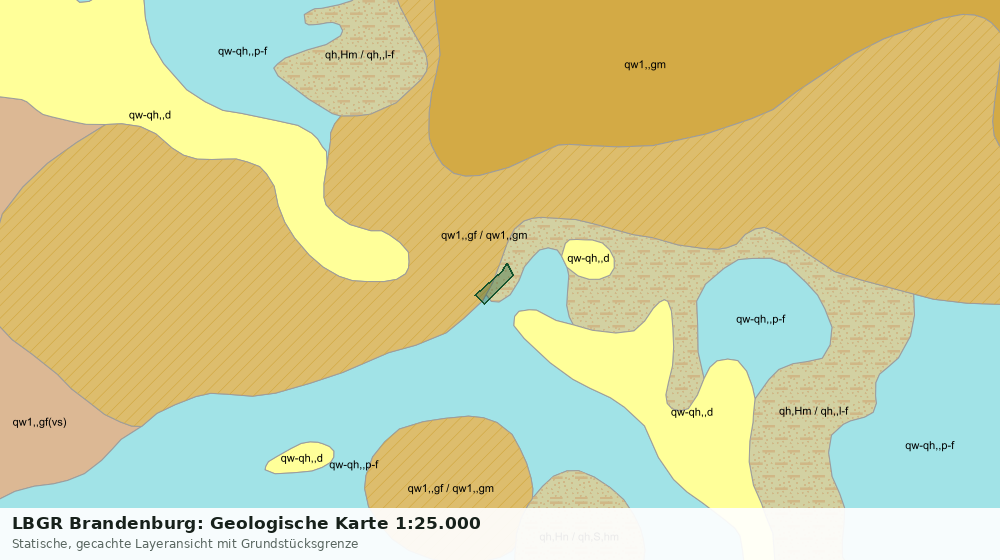Statische Kartenansicht: LBGR Brandenburg: Geologische Karte 1:25.000