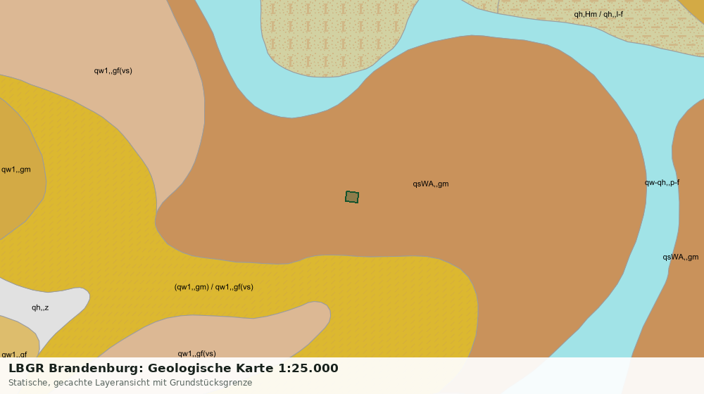 Statische Kartenansicht: LBGR Brandenburg: Geologische Karte 1:25.000