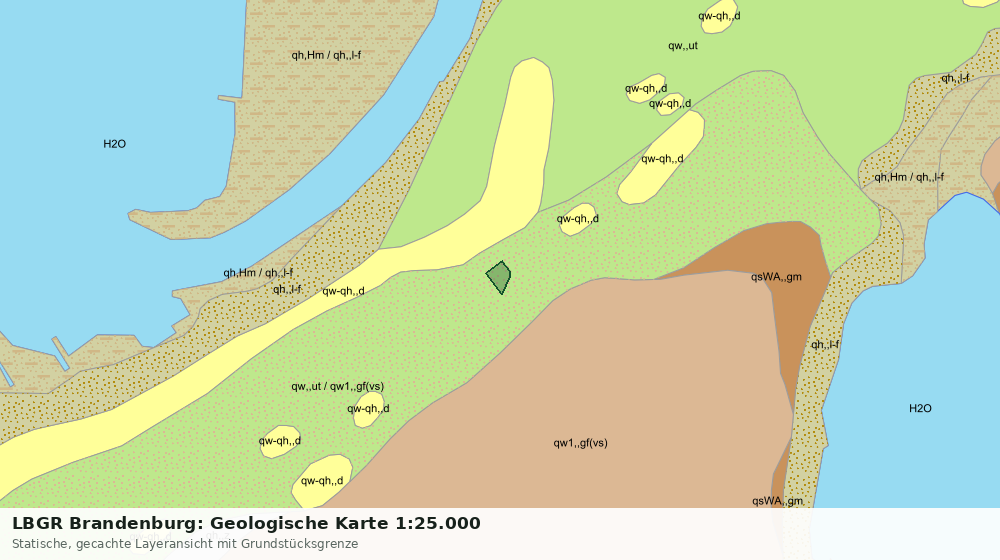 Statische Kartenansicht: LBGR Brandenburg: Geologische Karte 1:25.000
