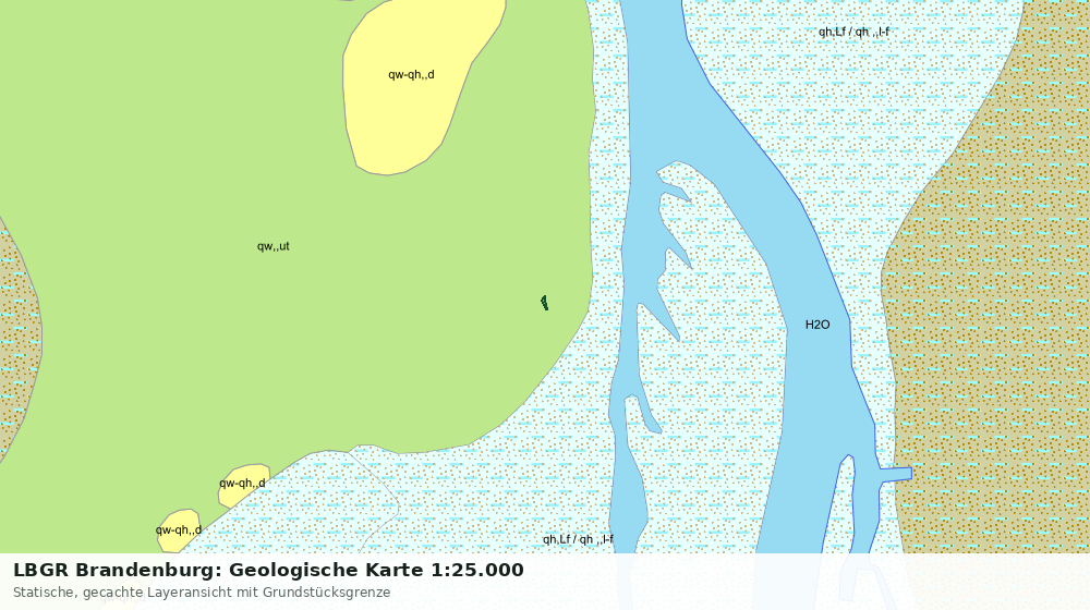 Statische Kartenansicht: LBGR Brandenburg: Geologische Karte 1:25.000
