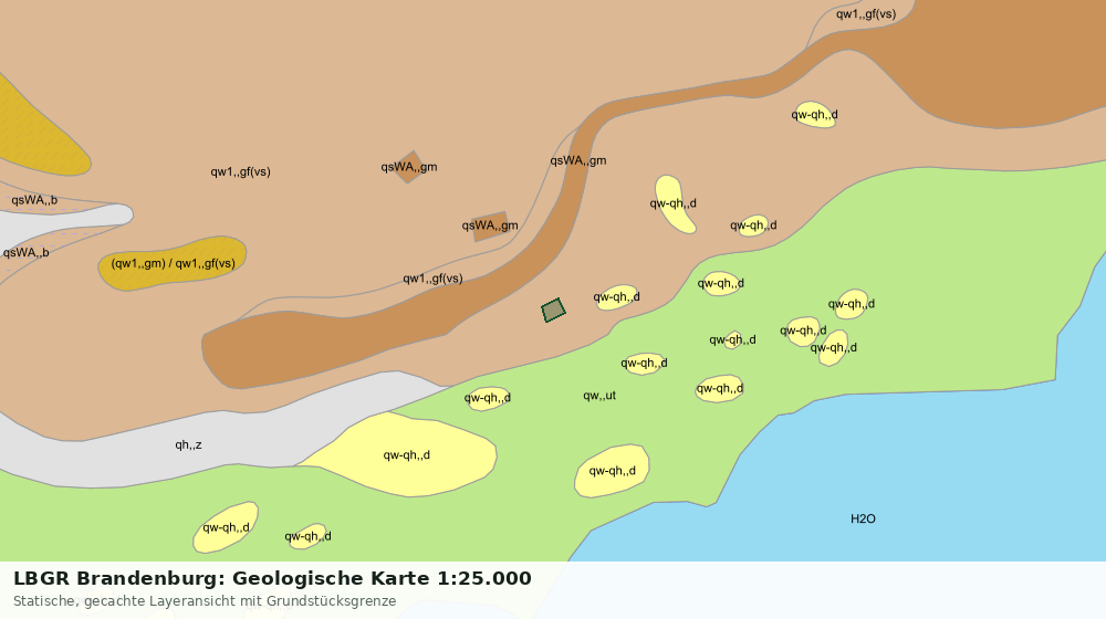 Statische Kartenansicht: LBGR Brandenburg: Geologische Karte 1:25.000
