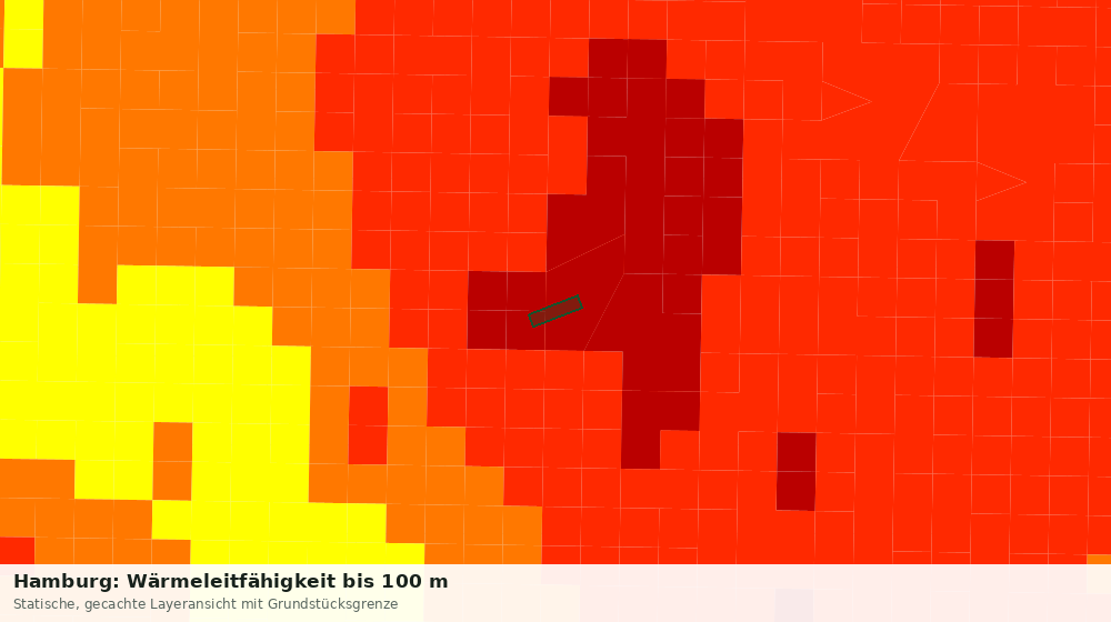 Statische Kartenansicht: Hamburg: Wärmeleitfähigkeit bis 100 m