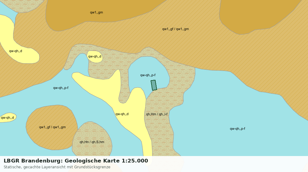 Statische Kartenansicht: LBGR Brandenburg: Geologische Karte 1:25.000