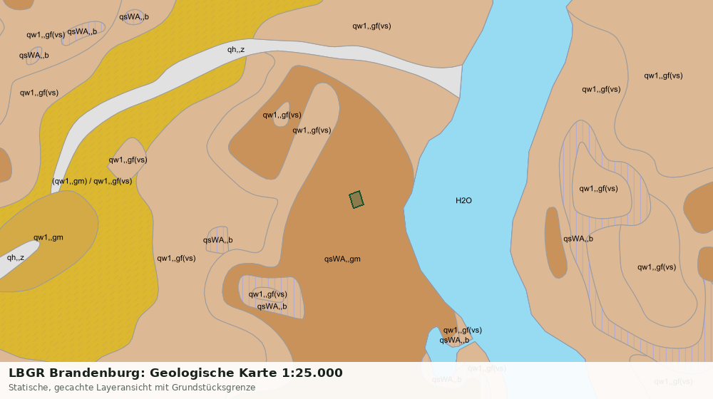 Statische Kartenansicht: LBGR Brandenburg: Geologische Karte 1:25.000