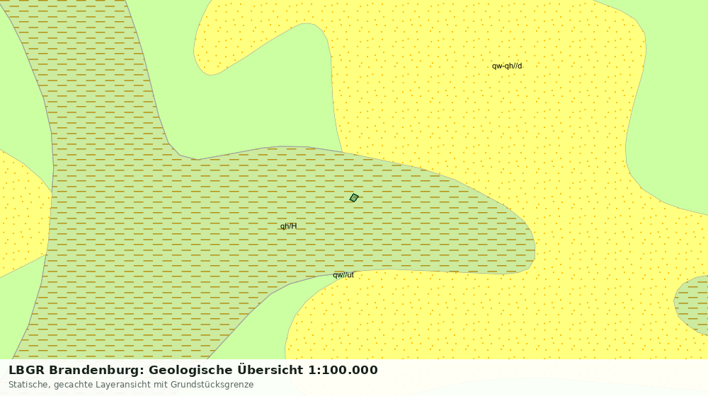 Statische Kartenansicht: LBGR Brandenburg: Geologische Übersicht 1:100.000