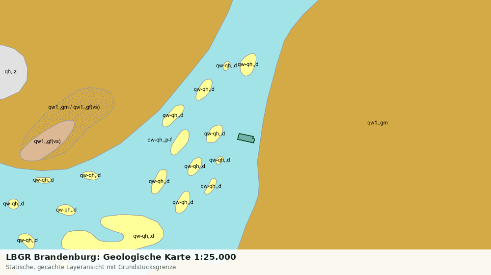 Statische Kartenansicht: LBGR Brandenburg: Geologische Karte 1:25.000