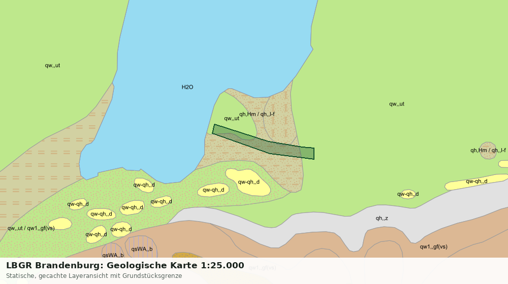 Statische Kartenansicht: LBGR Brandenburg: Geologische Karte 1:25.000