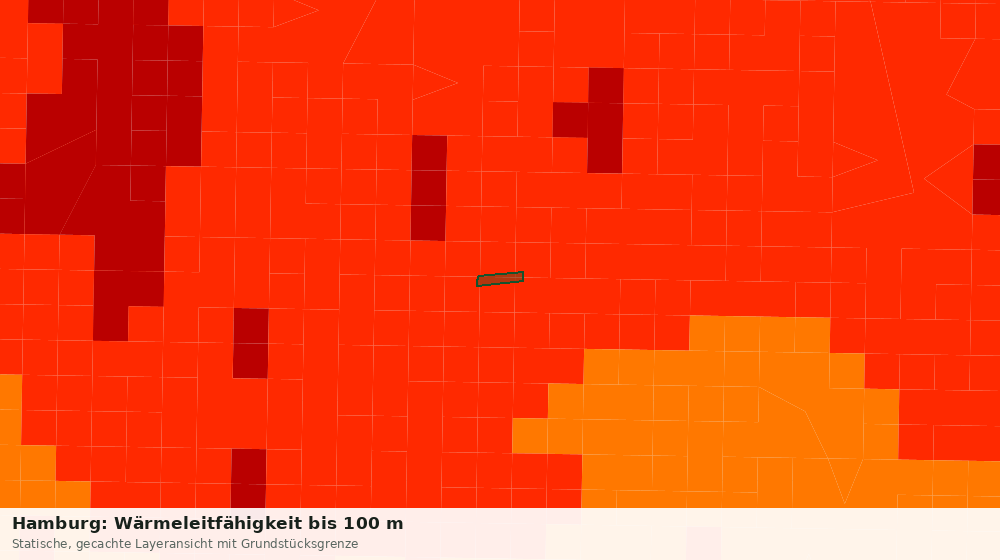 Statische Kartenansicht: Hamburg: Wärmeleitfähigkeit bis 100 m