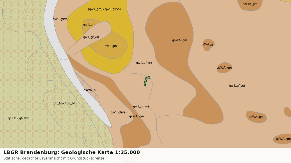 Statische Kartenansicht: LBGR Brandenburg: Geologische Karte 1:25.000