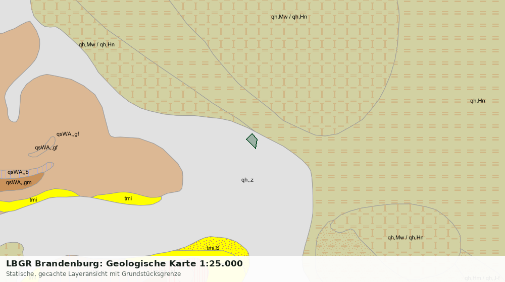 Statische Kartenansicht: LBGR Brandenburg: Geologische Karte 1:25.000
