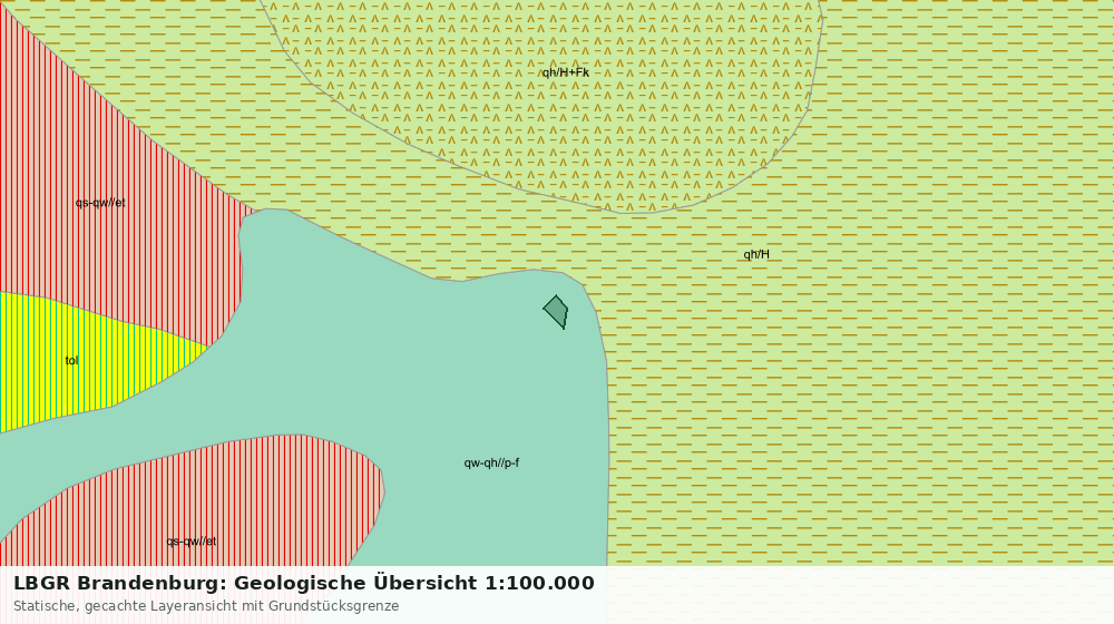 Statische Kartenansicht: LBGR Brandenburg: Geologische Übersicht 1:100.000
