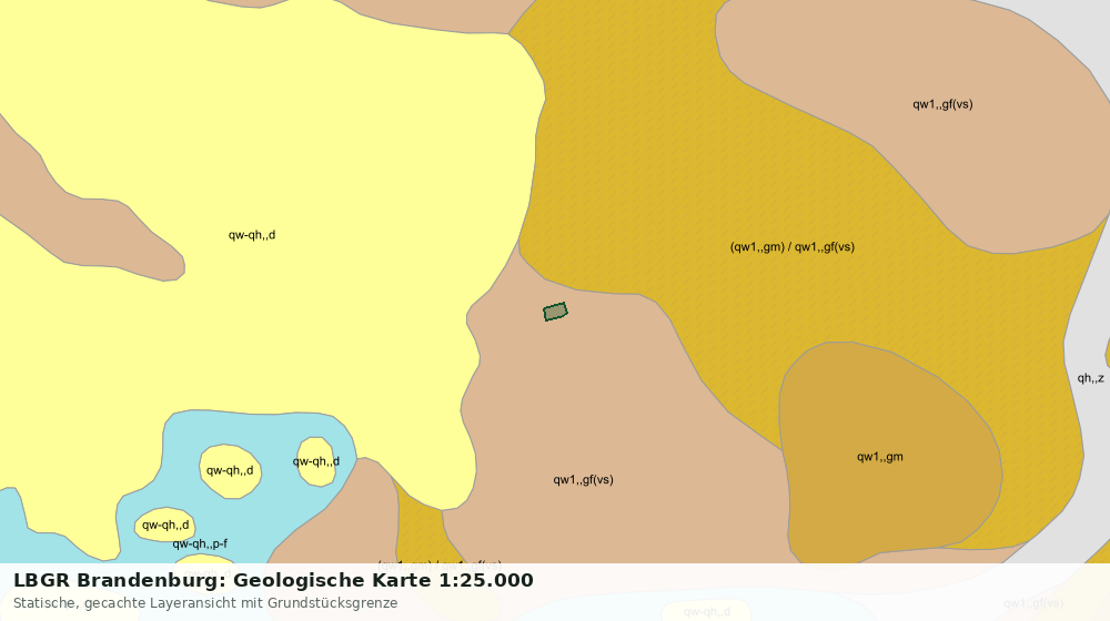 Statische Kartenansicht: LBGR Brandenburg: Geologische Karte 1:25.000